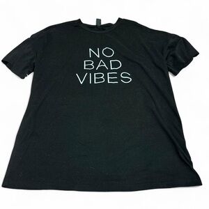 SHEIN Black 'No Bad Vibes' Tee